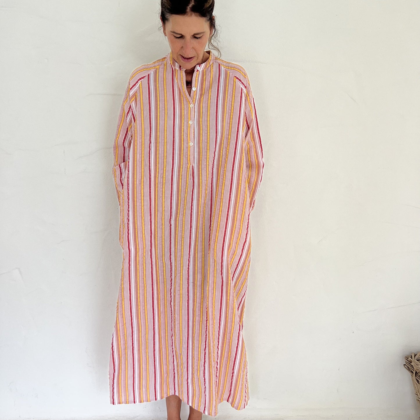 cotton seersucker a line dress 5