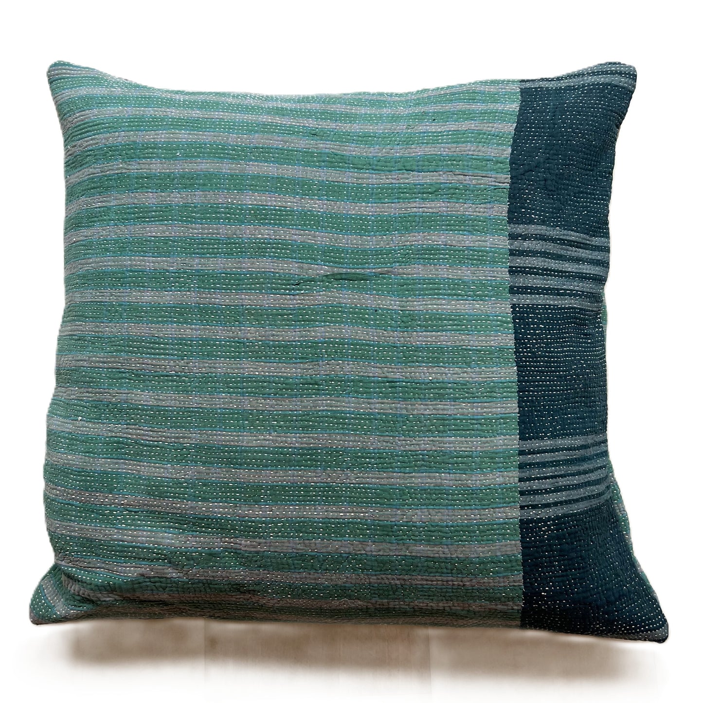 vintage kantha cushion