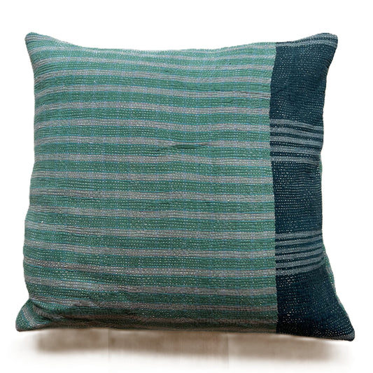 vintage kantha cushion