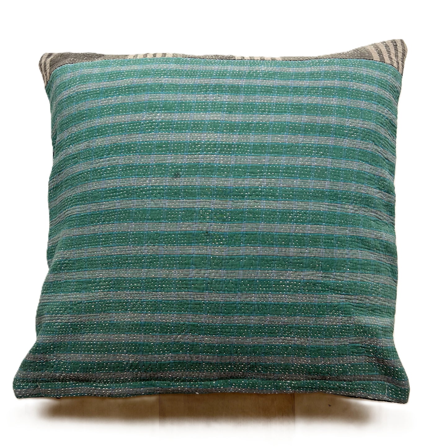 vintage kantha cushion