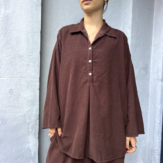 corduroy collar cotton shirt 24