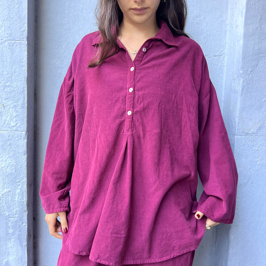 corduroy collar cotton shirt 21