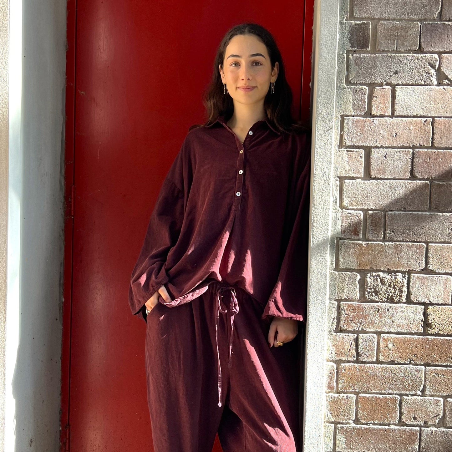 corduroy cotton pull on pants 10
