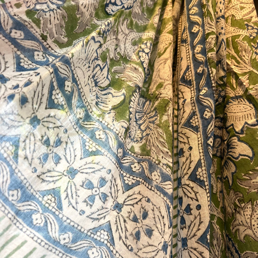 hand block printed cotton sarong