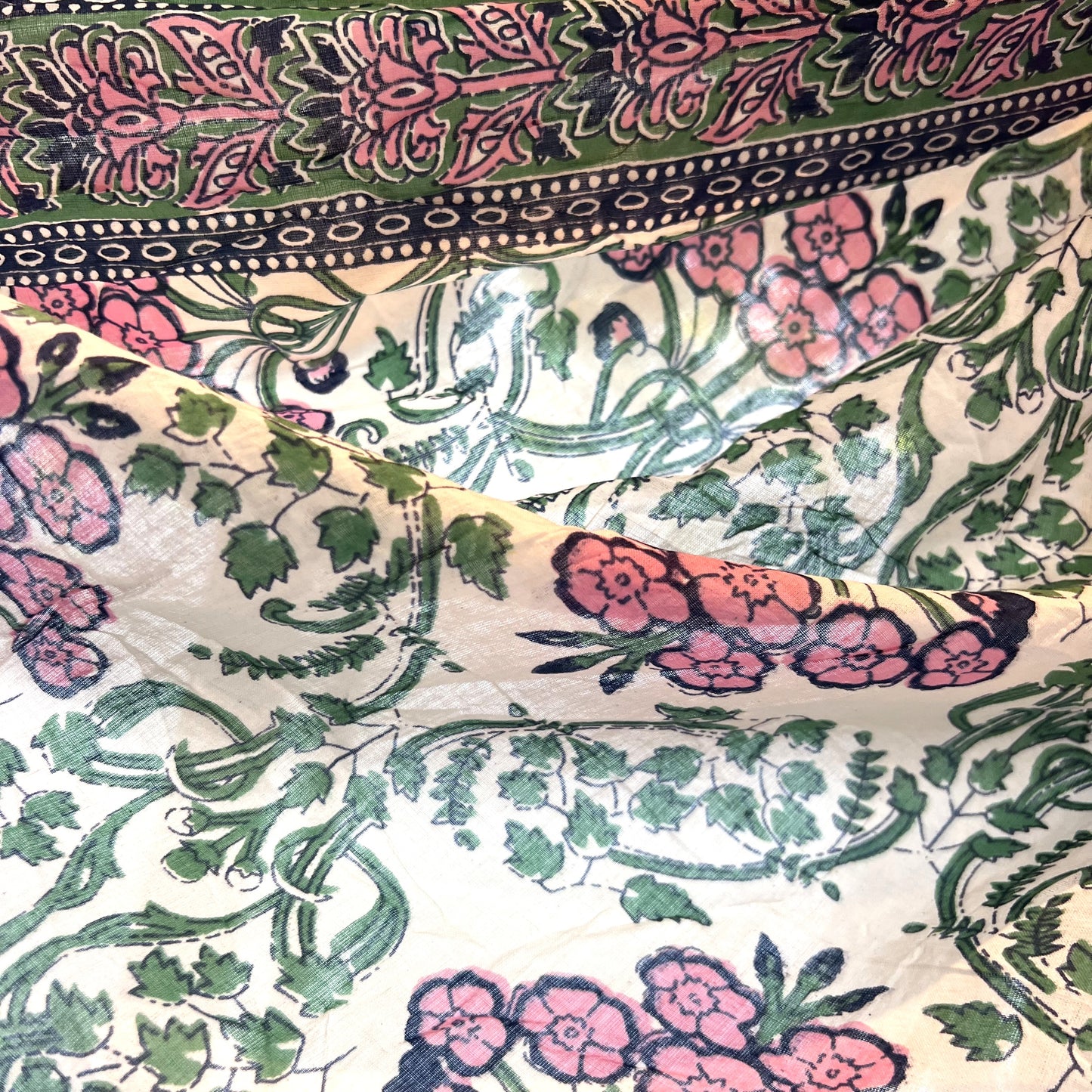 hand block printed cotton sarong