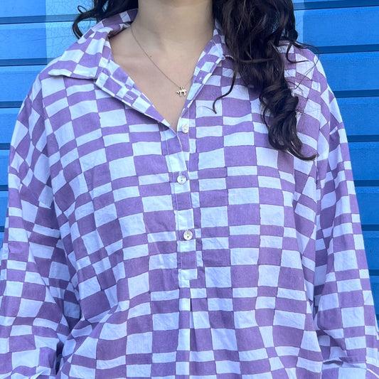 block print collar cotton shirt 19