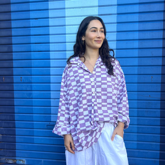 block print collar cotton shirt 19