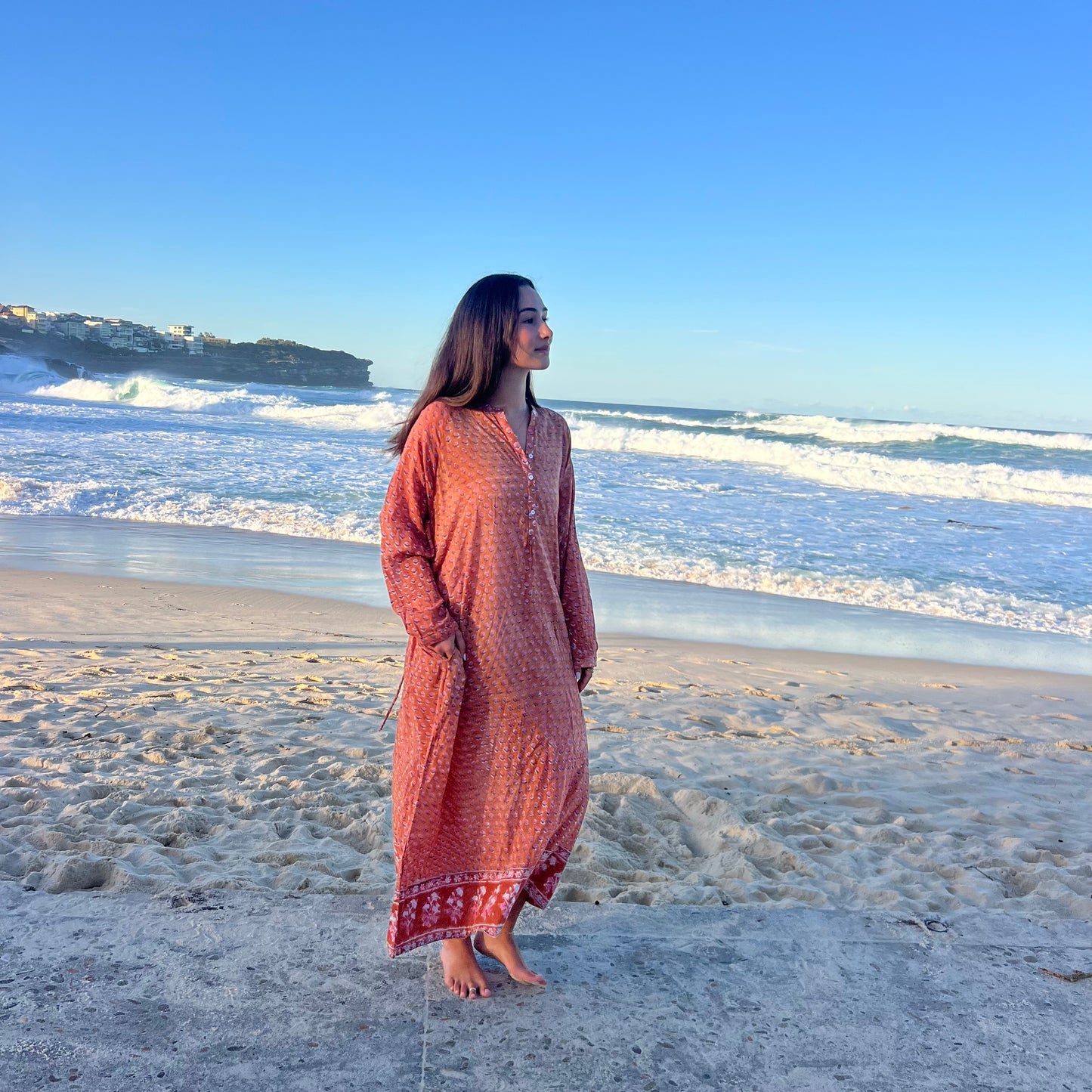 hand block printed cotton dress 158