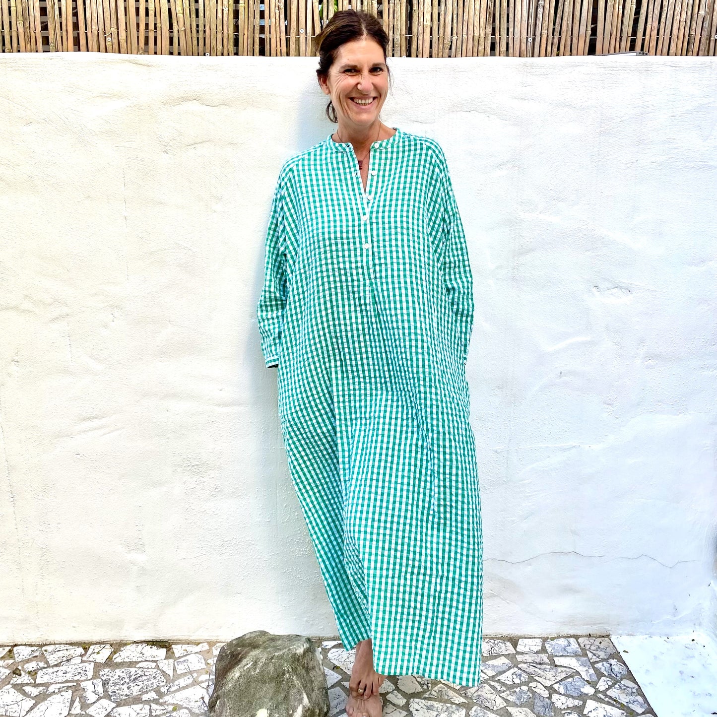 cotton seersucker a line dress 56