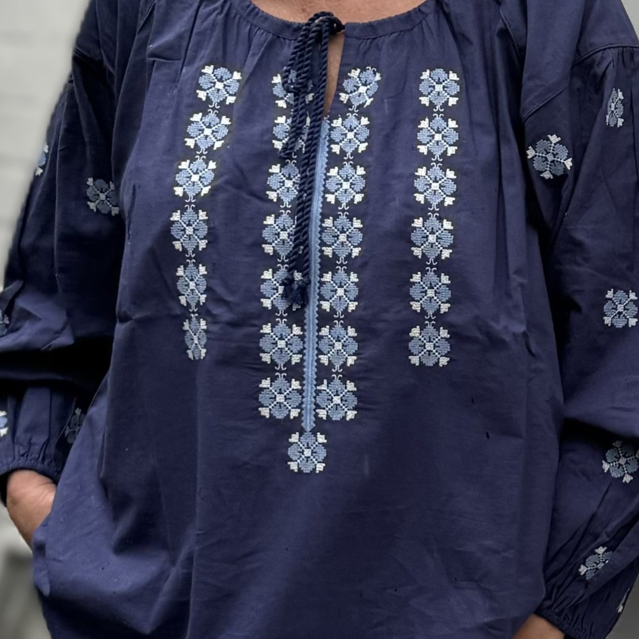 embroidered poplin dress 109