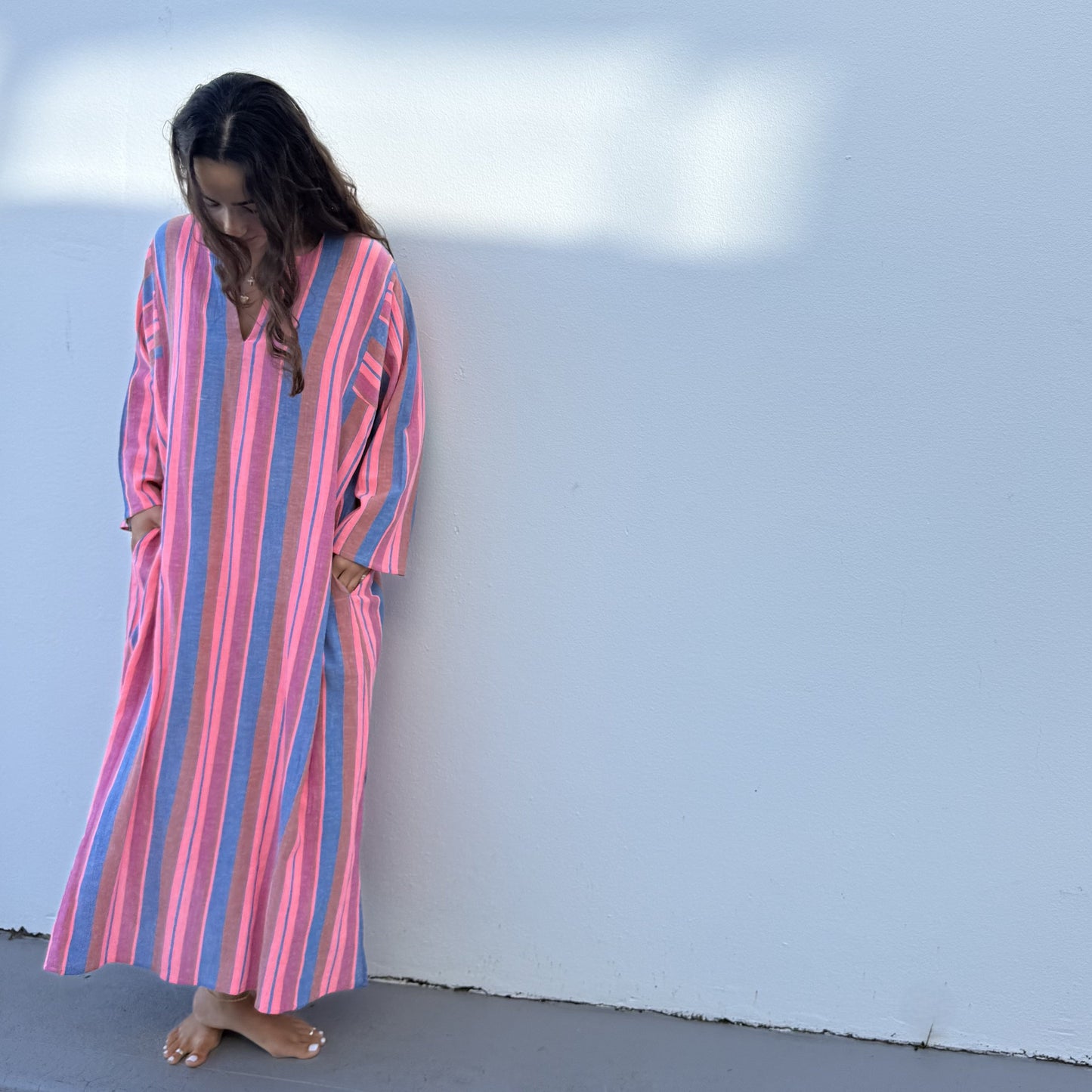 cotton stripe kaftan 183