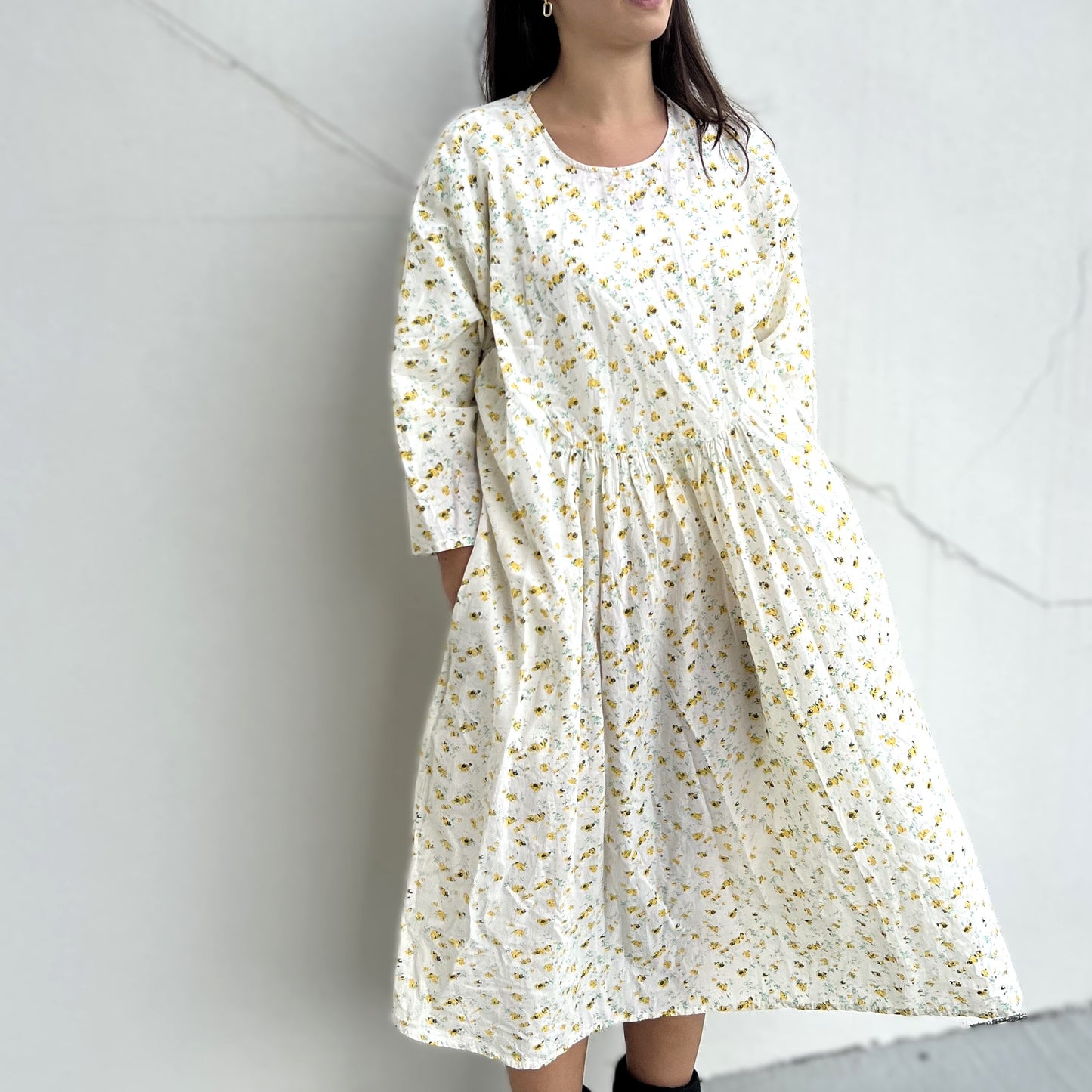 pleated floral dress 101