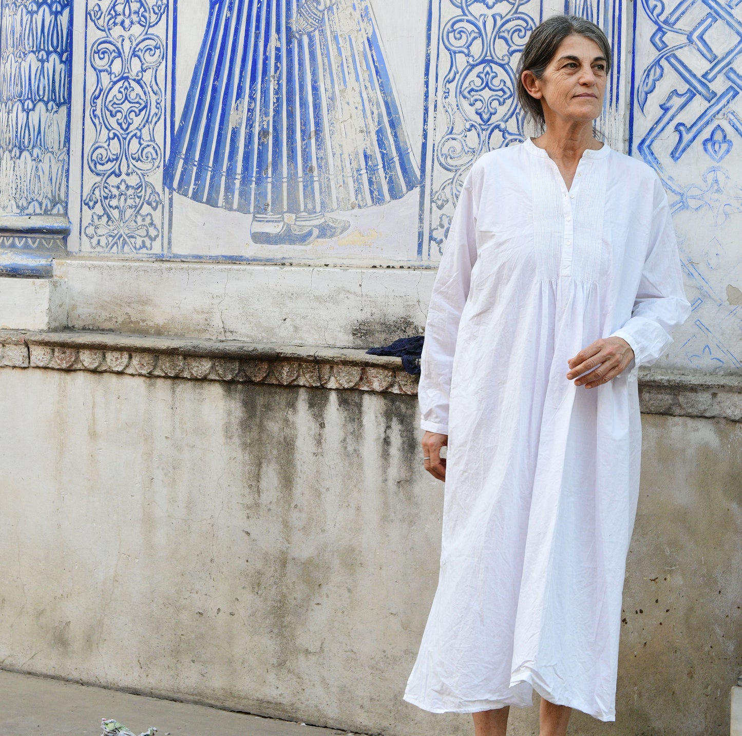 cotton pleated shirt dress 22