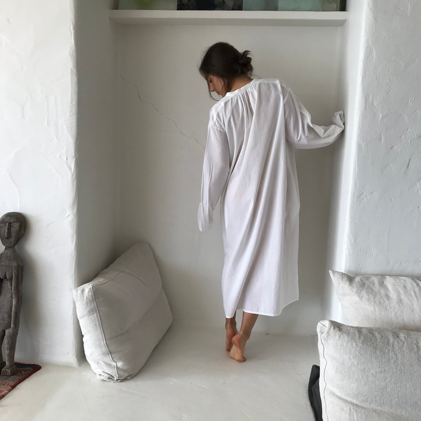 cotton pleated shirt dress 22