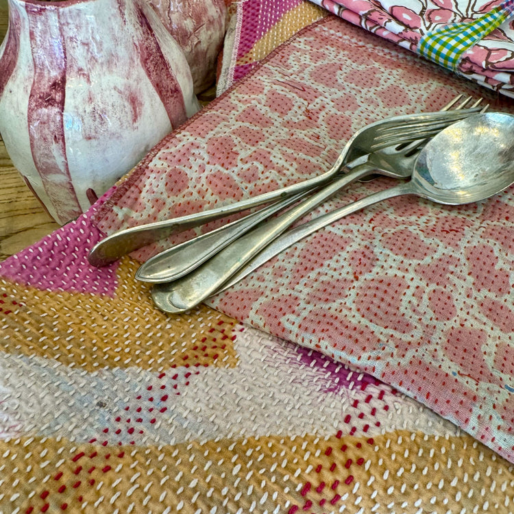 vintage kantha placemats