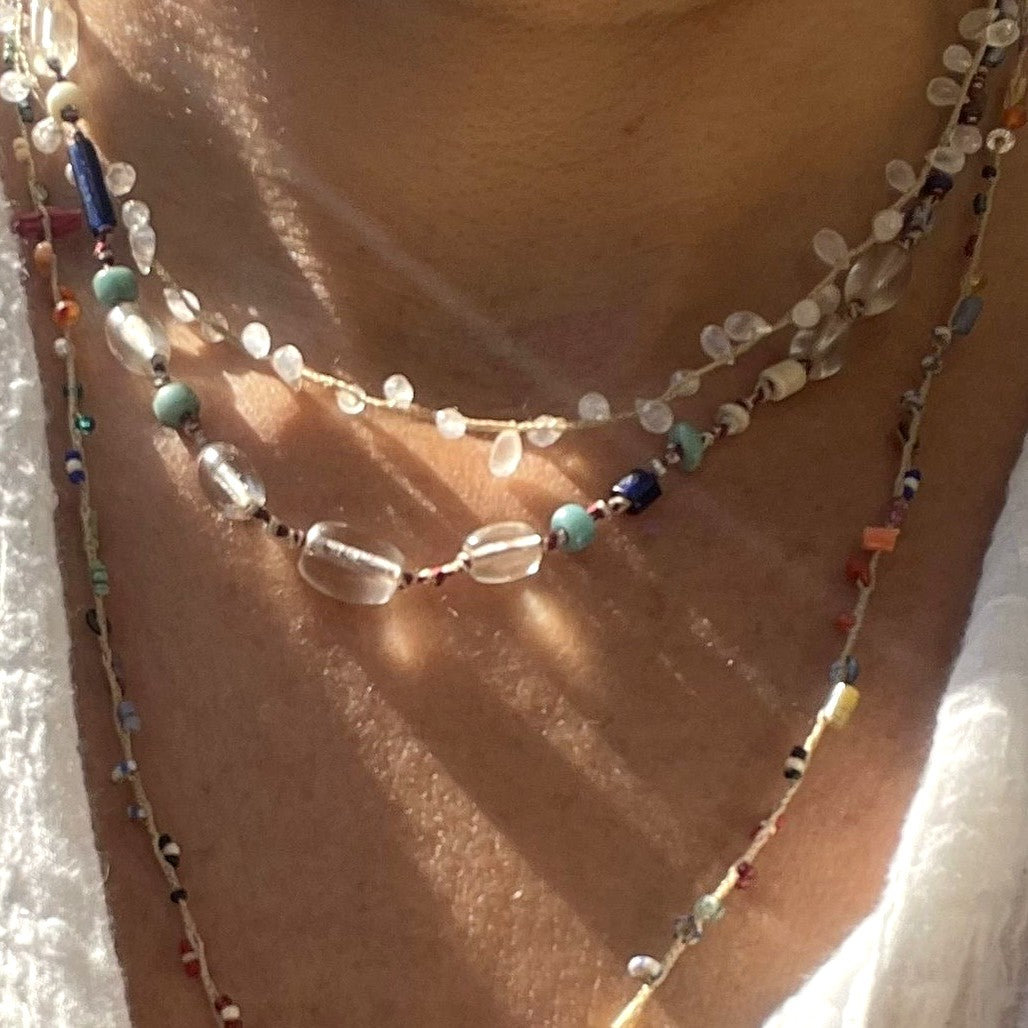 handmade moon stone choker