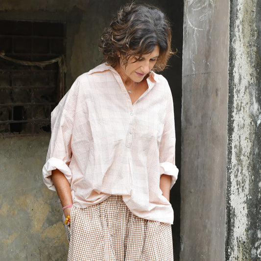 block printed collar shirt 29