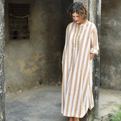 hand block printed cotton dress 173