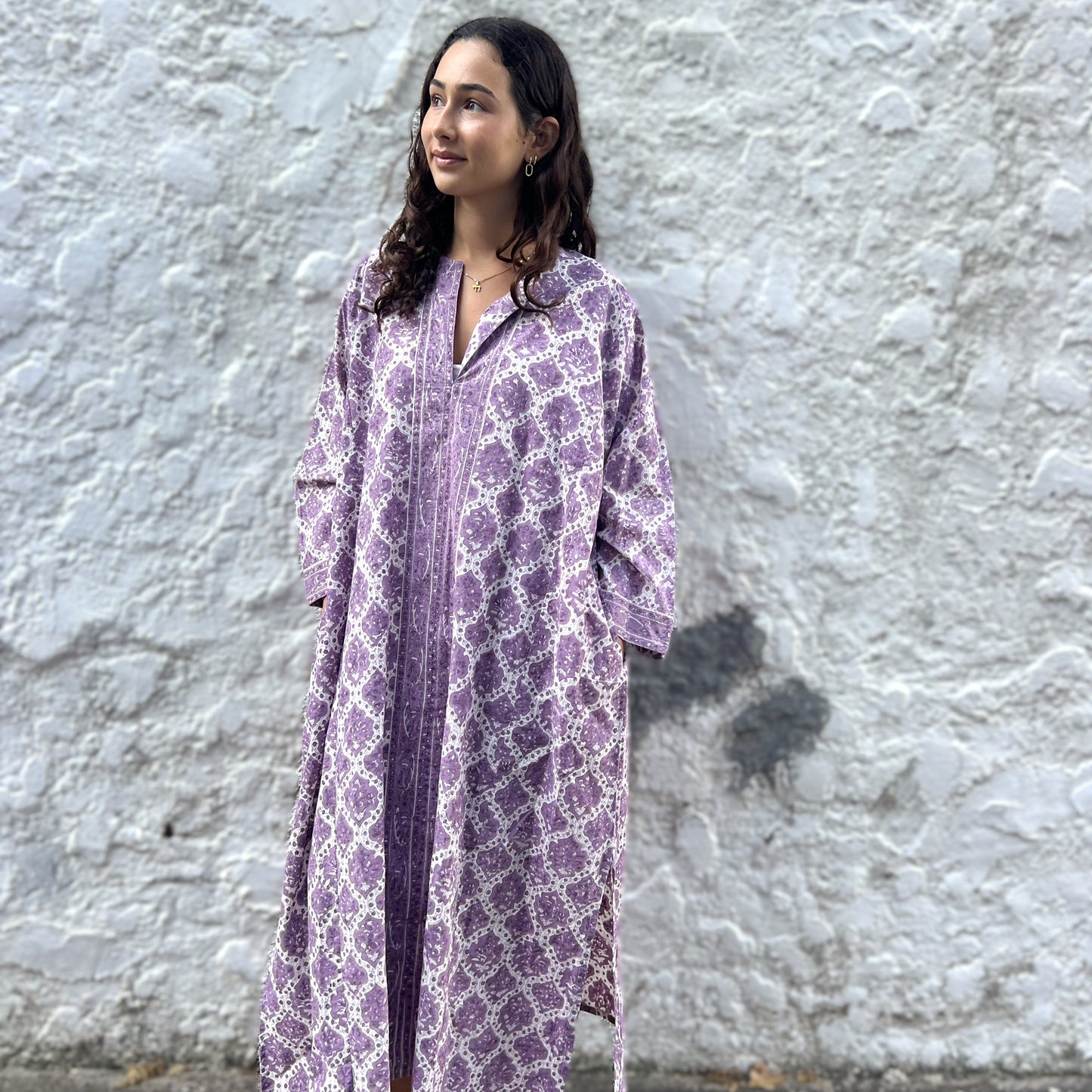 hand blockprinted kaftan 110