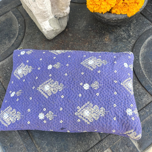 vintage kantha pouch