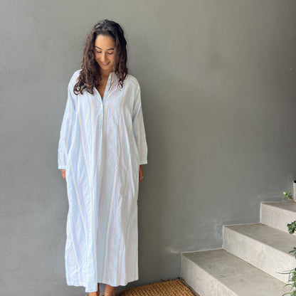 cotton seersucker a line dress 129