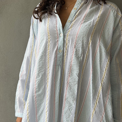 cotton seersucker a line dress 129