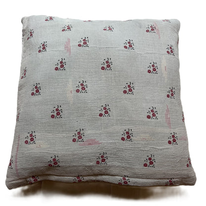 vintage kantha cushion