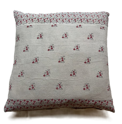 vintage kantha cushion