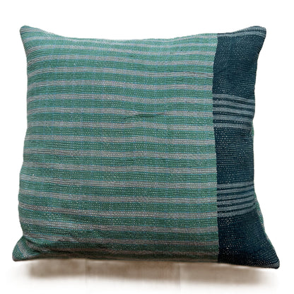 vintage kantha cushion