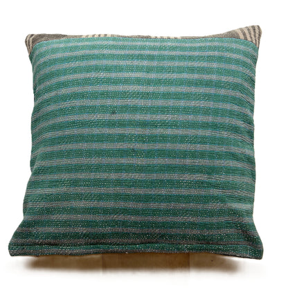 vintage kantha cushion