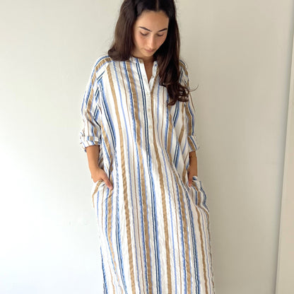 cotton seersucker a line dress 140