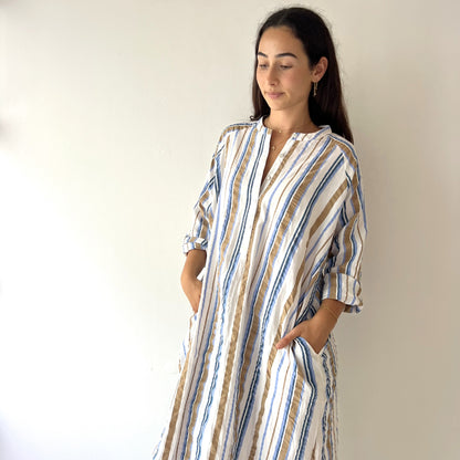 cotton seersucker a line dress 140