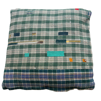 vintage kantha cushion