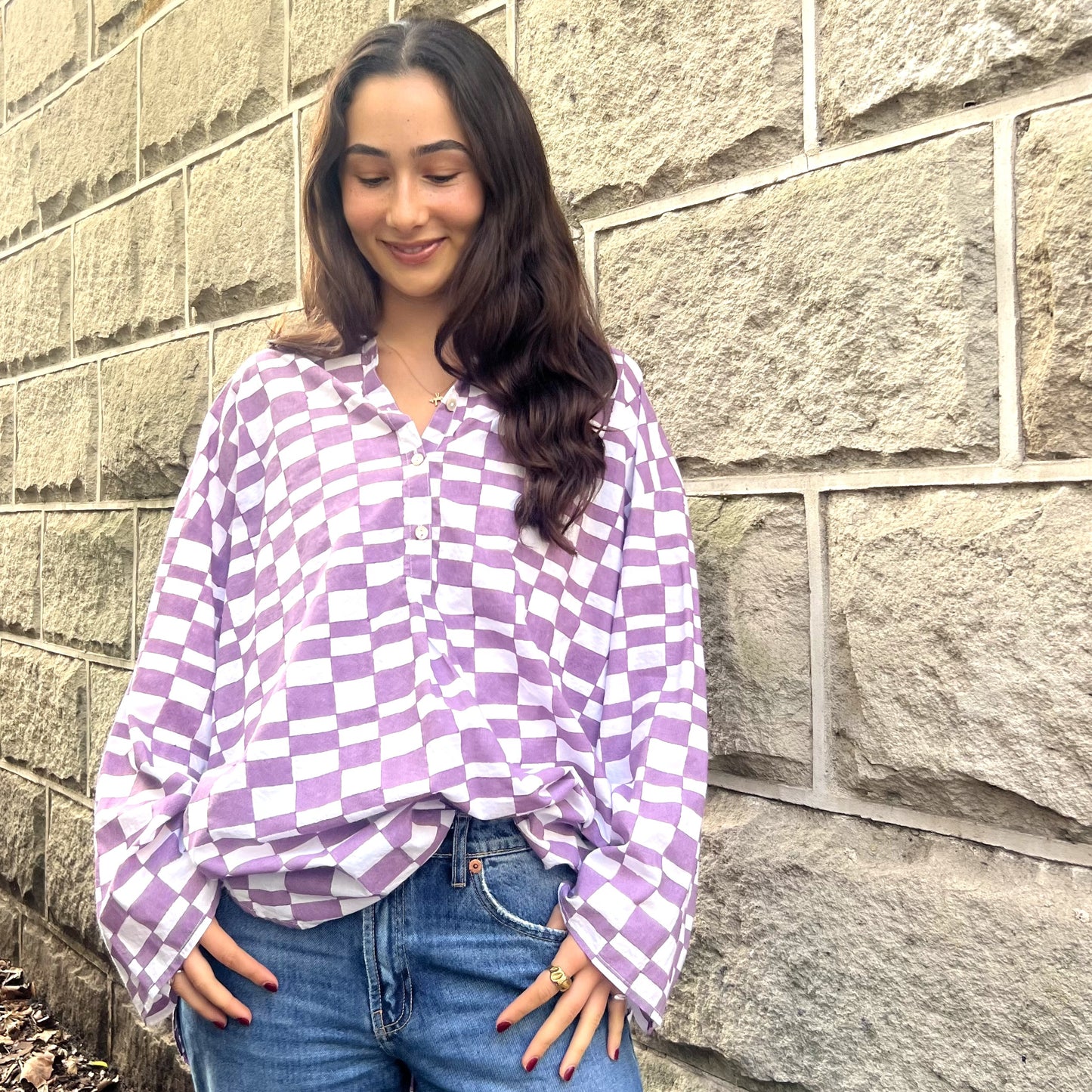 block print collar cotton shirt 19
