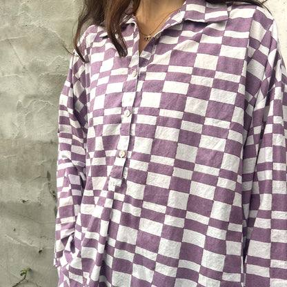 block print collar cotton shirt 19