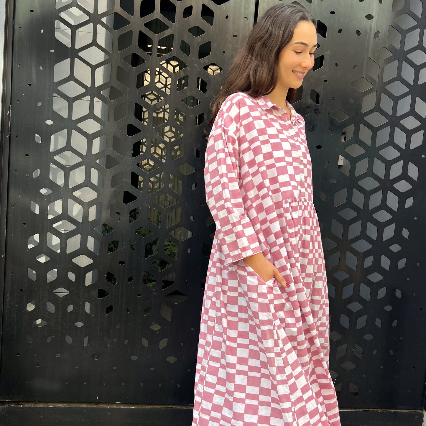 cotton collared dress 146