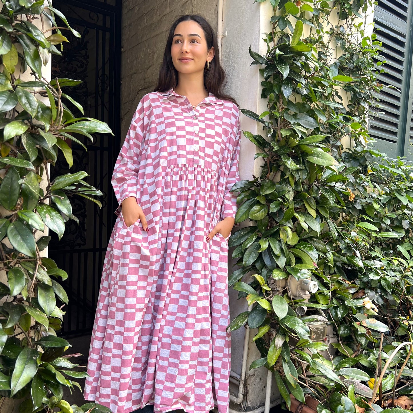 cotton collared dress 146