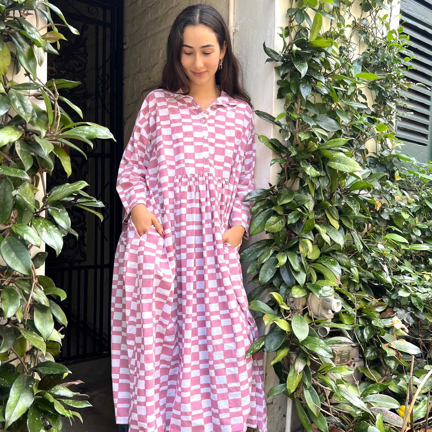 cotton collared dress 146