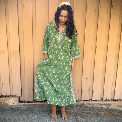 hand block printed kaftan 178