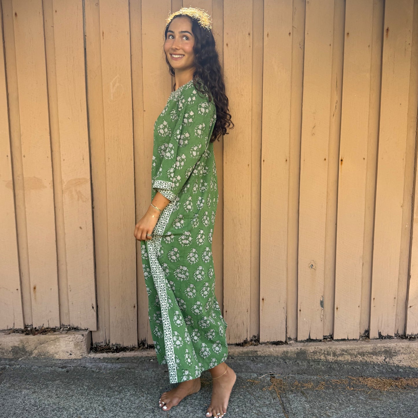 hand block printed kaftan 178