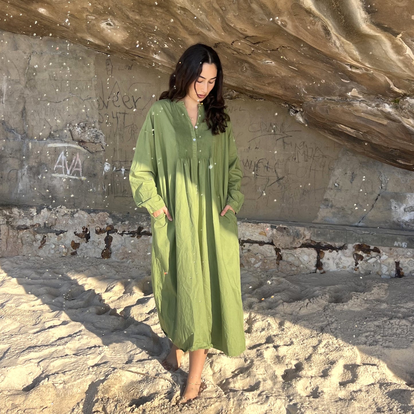 cotton pleated dress 149