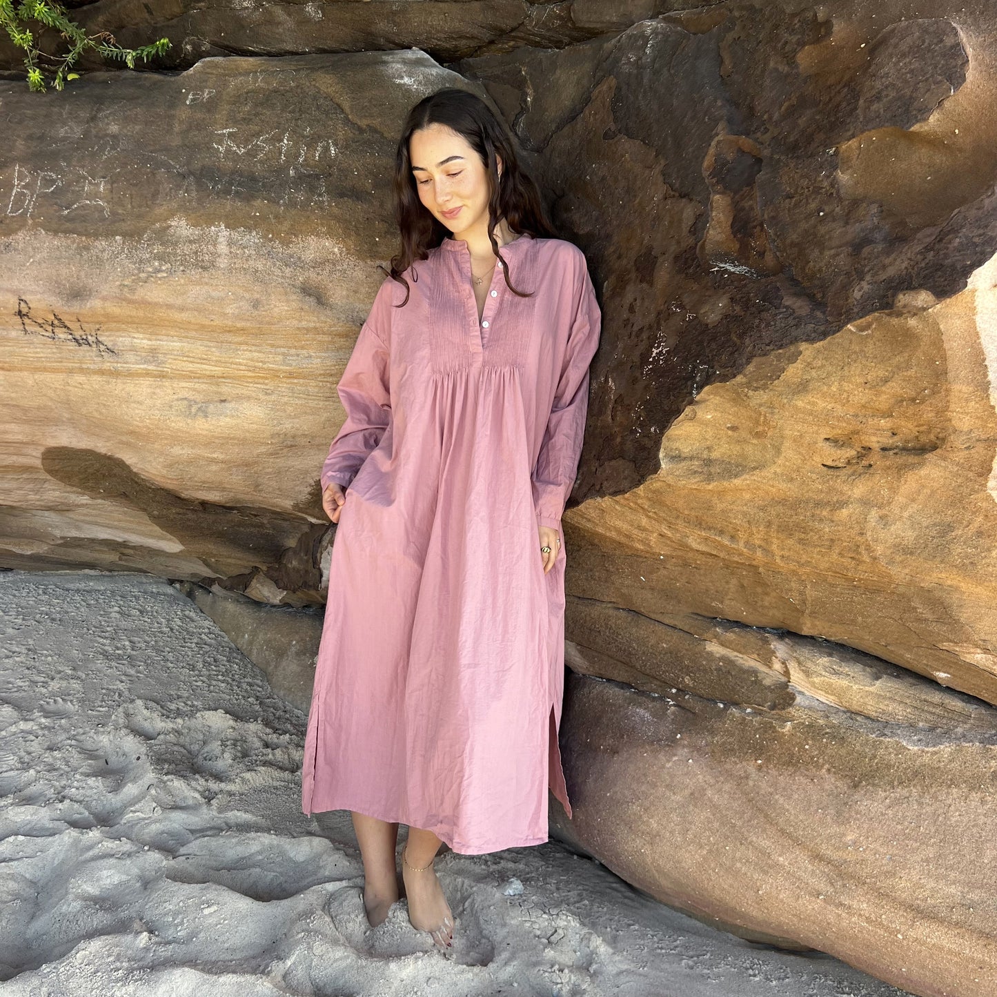 cotton pleated dress 148