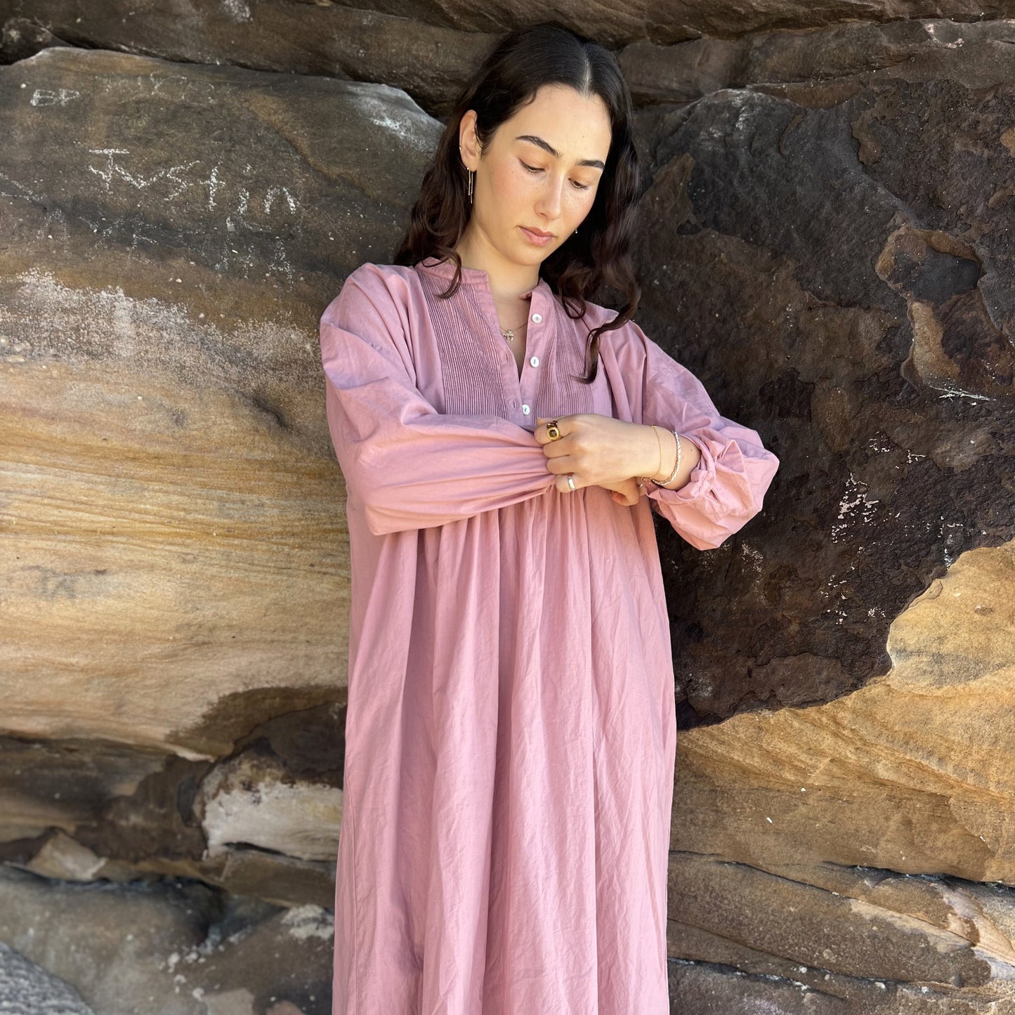 cotton pleated dress 148