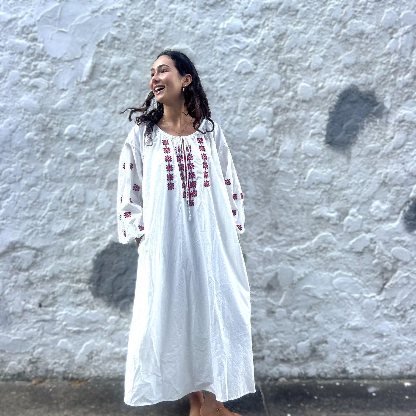 embroidered poplin dress 108