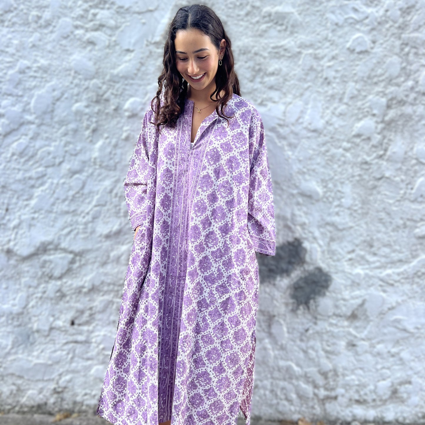 hand blockprinted kaftan 110