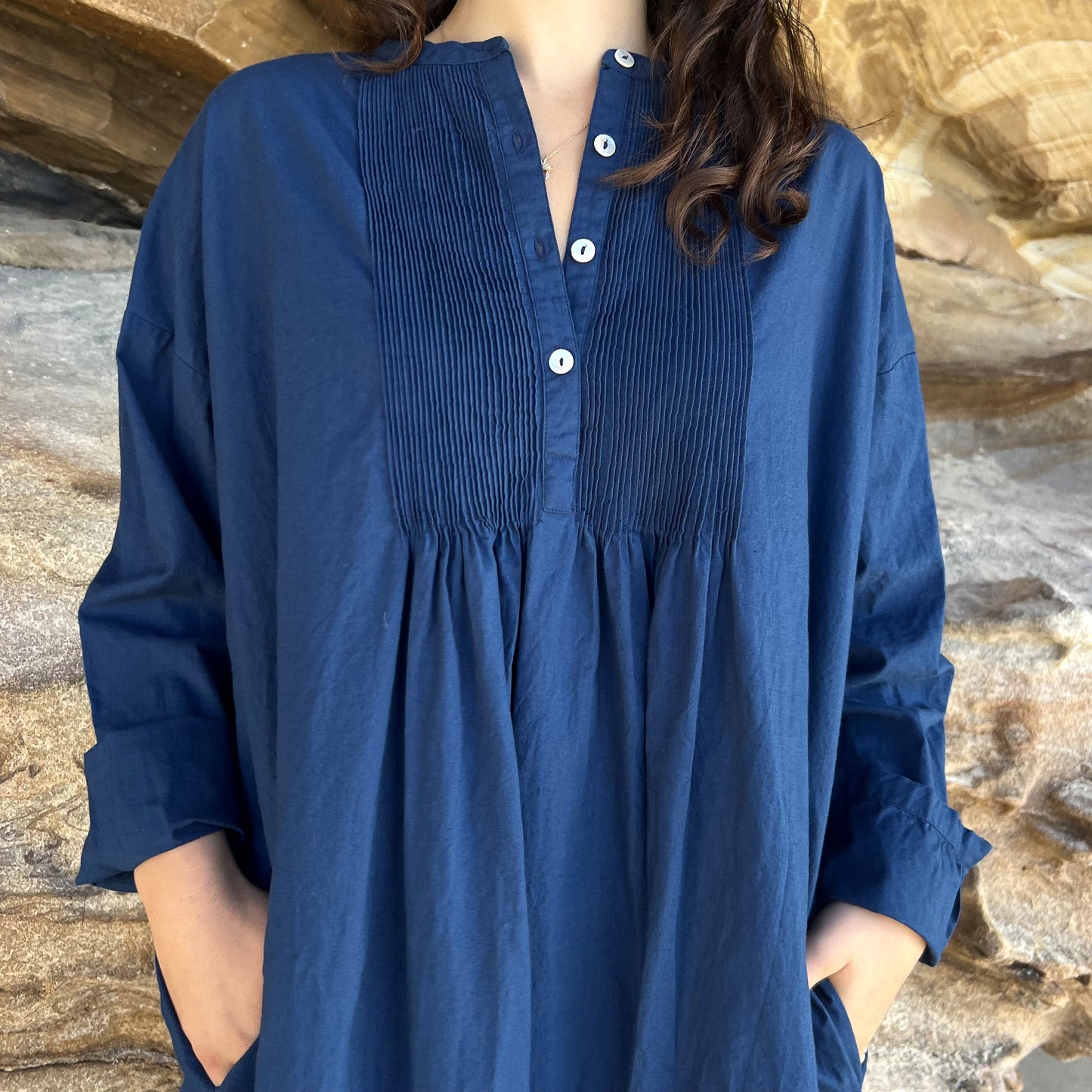 cotton pleated dress 147