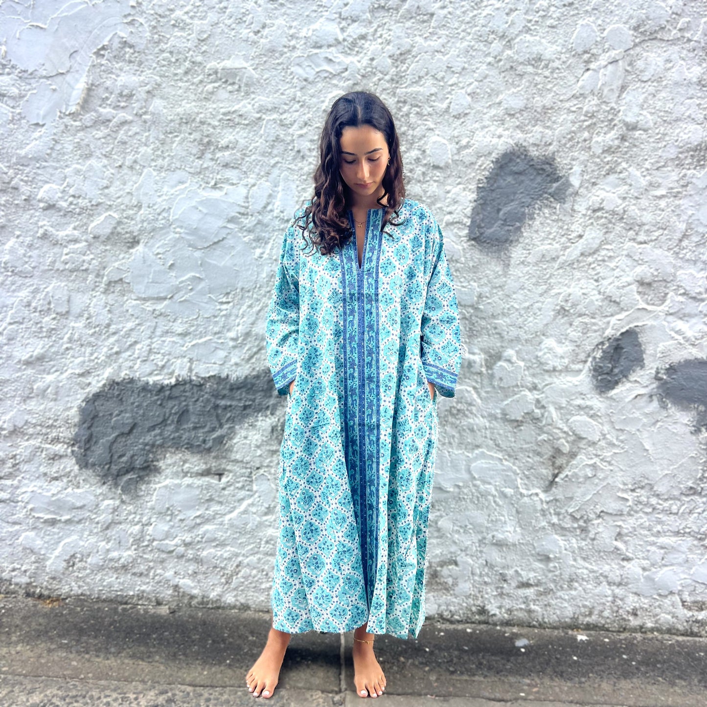 hand blockprinted kaftan 111