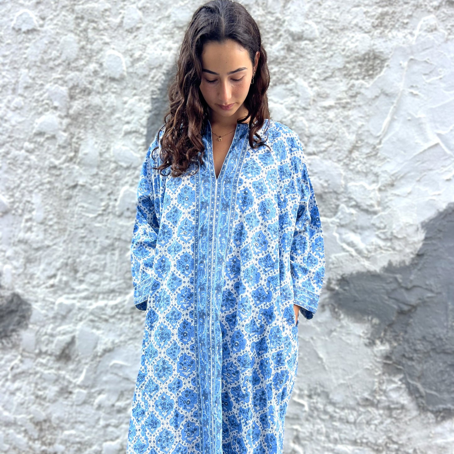 hand blockprinted kaftan 113