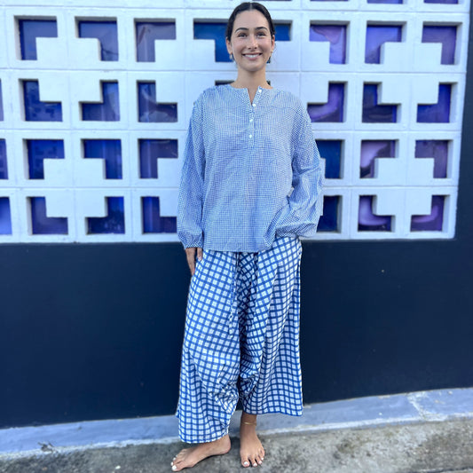 cotton blockprint pull on pants 2