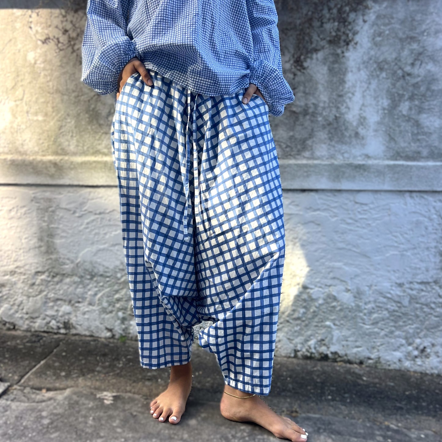 cotton blockprint pull on pants 2